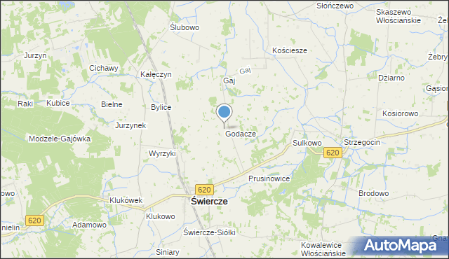mapa Godacze, Godacze na mapie Targeo