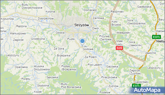 mapa Godowa, Godowa na mapie Targeo