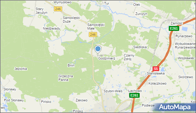 mapa Godzimierz, Godzimierz gmina Szubin na mapie Targeo