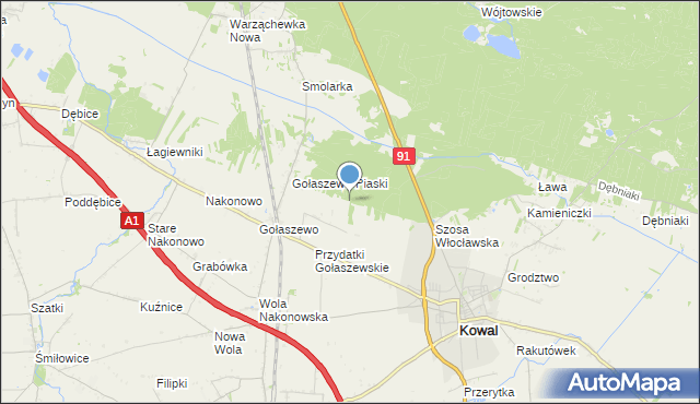 mapa Gołaszewskie, Gołaszewskie na mapie Targeo