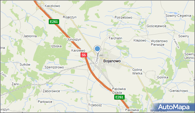 mapa Gołaszyn, Gołaszyn gmina Bojanowo na mapie Targeo