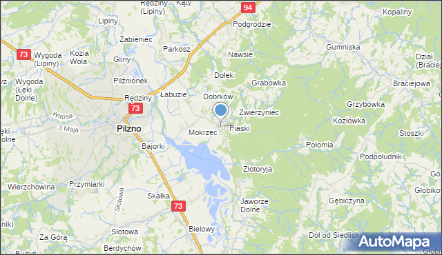 mapa Gołęczyna, Gołęczyna na mapie Targeo