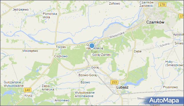 mapa Goraj-Zamek, Goraj-Zamek na mapie Targeo