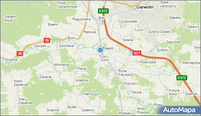 mapa Górki, Górki gmina Garwolin na mapie Targeo