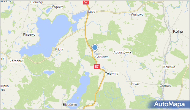 mapa Górkowo, Górkowo na mapie Targeo