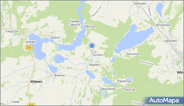 mapa Górsko, Górsko gmina Przemęt na mapie Targeo