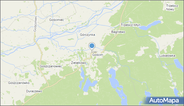 mapa Gościm, Gościm na mapie Targeo