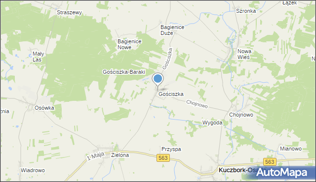 mapa Gościszka, Gościszka na mapie Targeo