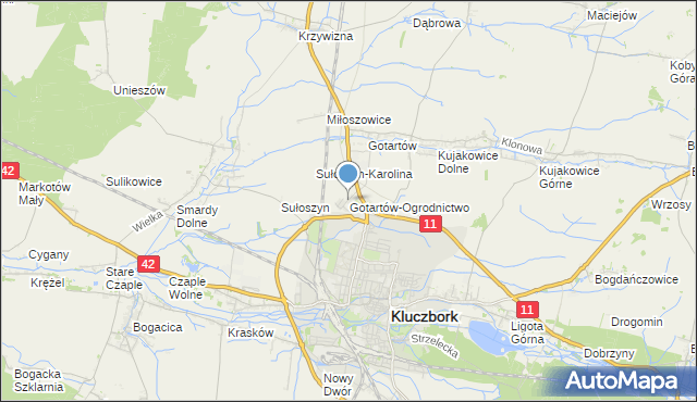 mapa Gotartów-Ogrodnictwo, Gotartów-Ogrodnictwo na mapie Targeo