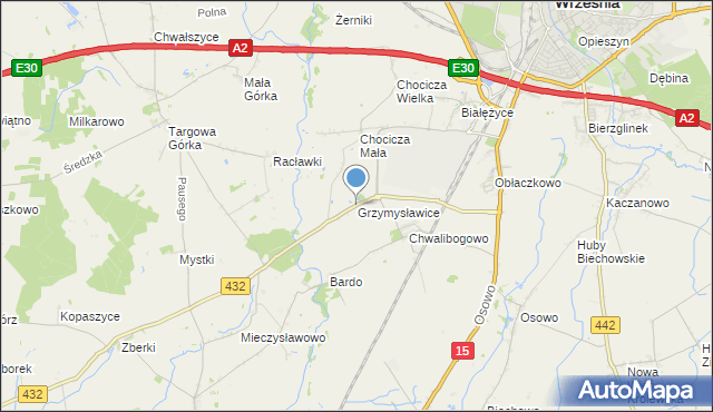 mapa Grzymysławice, Grzymysławice na mapie Targeo