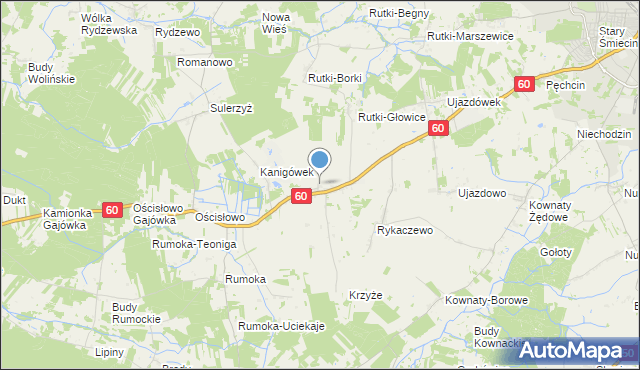 mapa Gumowo, Gumowo gmina Ciechanów na mapie Targeo