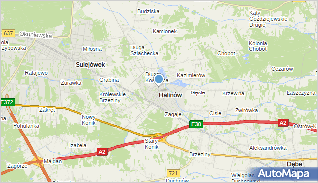 mapa Halinów, Halinów powiat miński na mapie Targeo