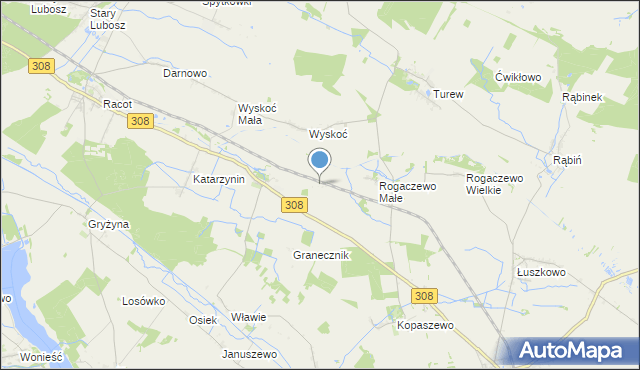 mapa Ignacewo, Ignacewo gmina Kościan na mapie Targeo