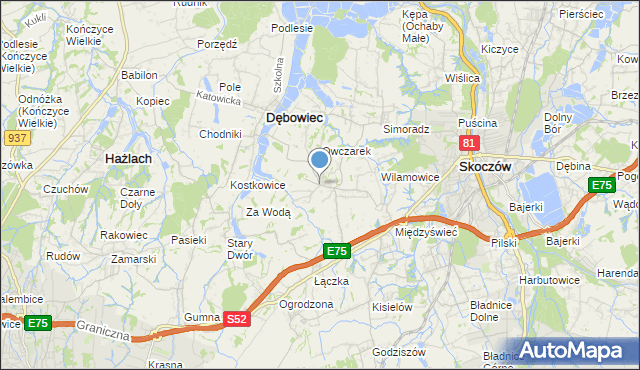 mapa Iskrzyczyn, Iskrzyczyn na mapie Targeo