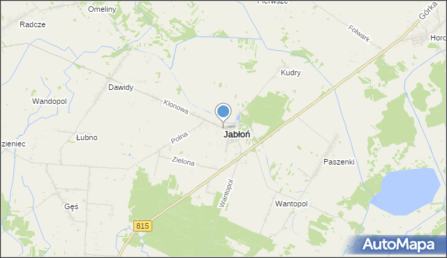 mapa Jabłoń, Jabłoń powiat parczewski na mapie Targeo