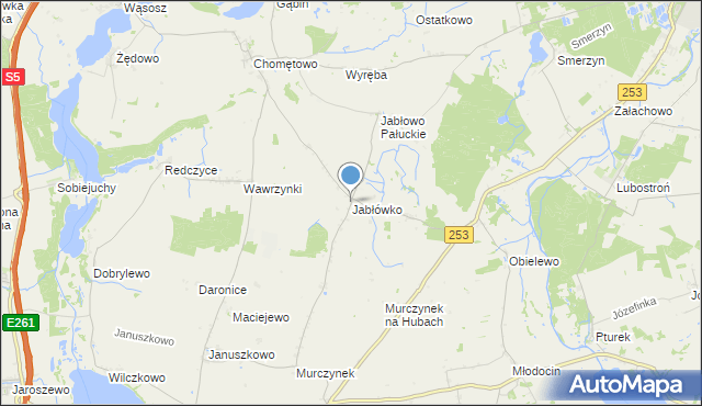 mapa Jabłówko, Jabłówko gmina Łabiszyn na mapie Targeo