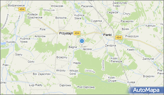mapa Jaciska, Jaciska na mapie Targeo