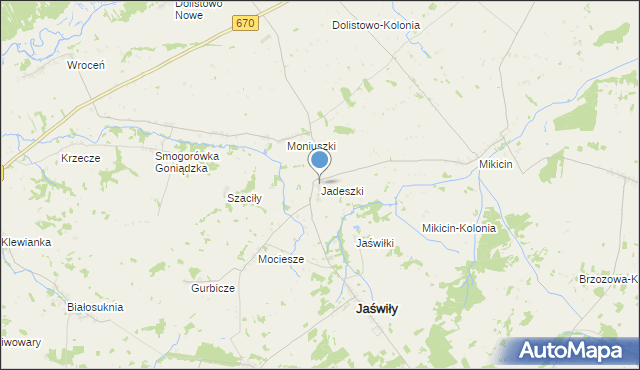 mapa Jadeszki, Jadeszki na mapie Targeo
