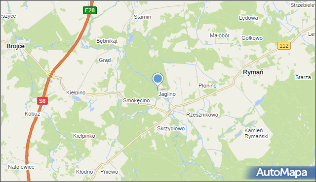 mapa Jaglino, Jaglino na mapie Targeo