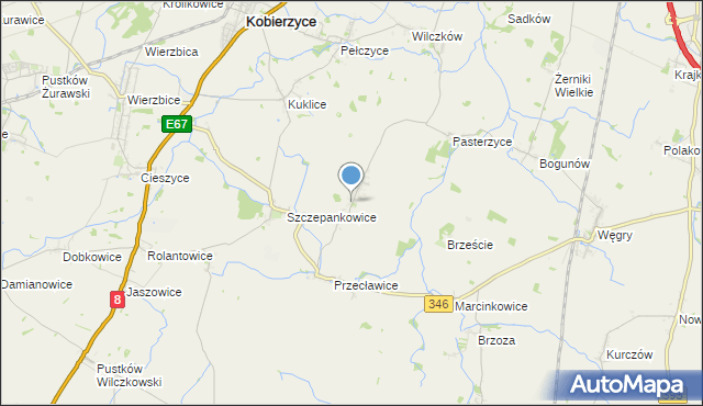 mapa Jaksonów, Jaksonów na mapie Targeo