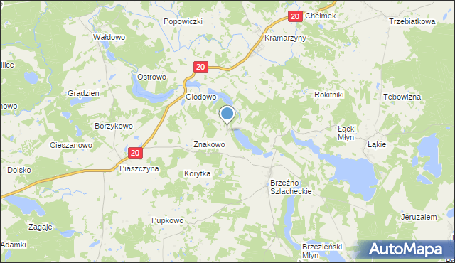 mapa Janowo, Janowo gmina Lipnica na mapie Targeo