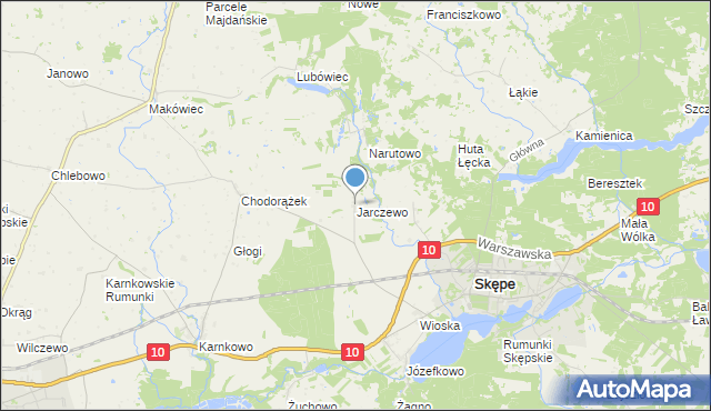 mapa Jarczewo, Jarczewo na mapie Targeo