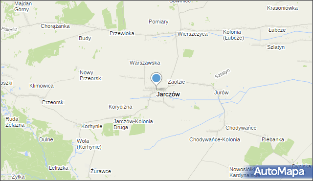 mapa Jarczów, Jarczów na mapie Targeo