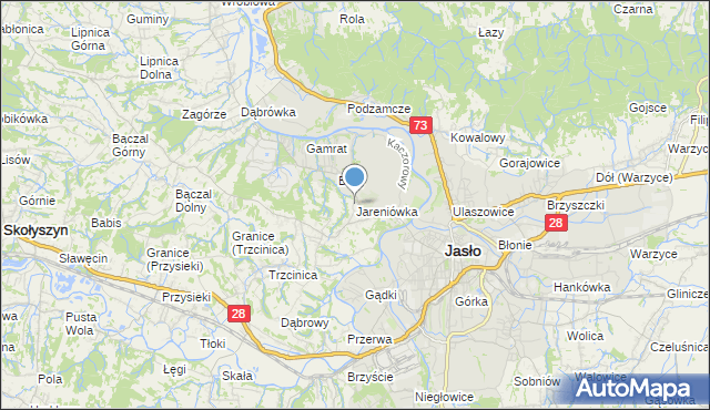 mapa Jareniówka, Jareniówka na mapie Targeo