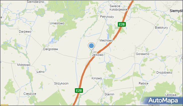 mapa Jarkowo, Jarkowo na mapie Targeo