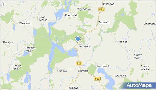 mapa Jaromierz, Jaromierz gmina Gardeja na mapie Targeo
