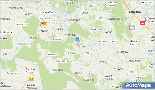 mapa Jarząb, Jarząb na mapie Targeo