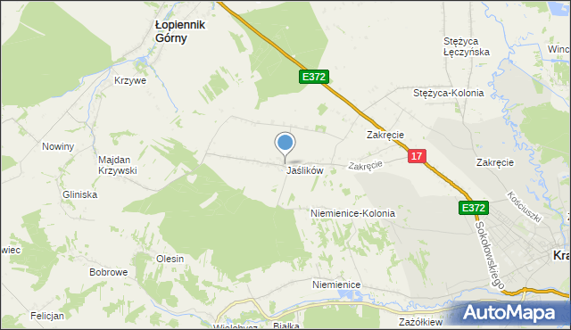 mapa Jaślików, Jaślików na mapie Targeo