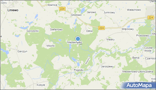 mapa Jastrzębce, Jastrzębce gmina Skarszewy na mapie Targeo