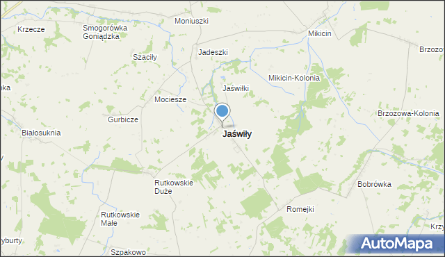 mapa Jaświły, Jaświły na mapie Targeo