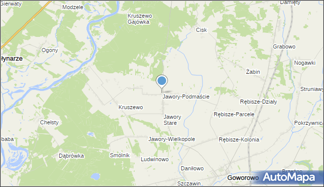 mapa Jawory-Podmaście, Jawory-Podmaście na mapie Targeo