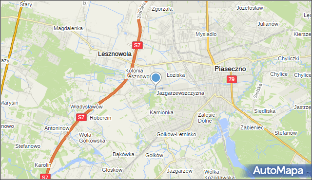 mapa Jazgarzewszczyzna, Jazgarzewszczyzna na mapie Targeo