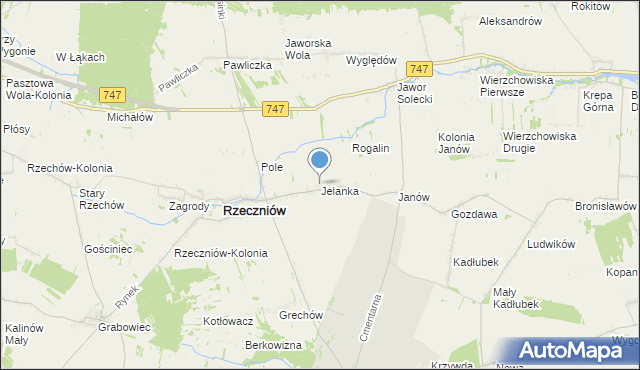 mapa Jelanka, Jelanka na mapie Targeo