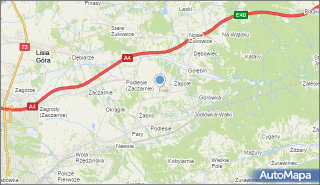 mapa Jodłówka, Jodłówka gmina Tarnów na mapie Targeo