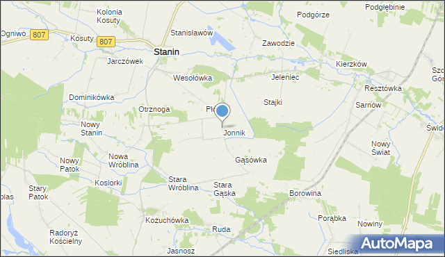 mapa Jonnik, Jonnik na mapie Targeo