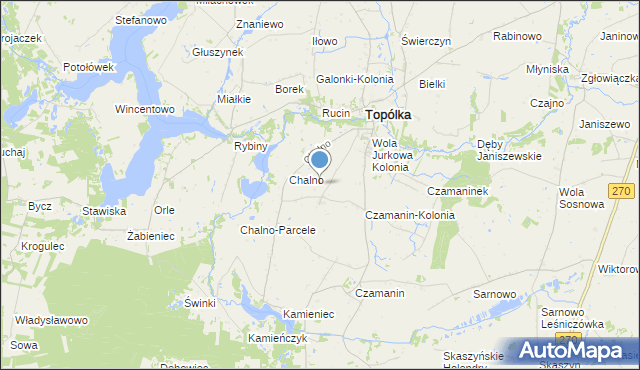 mapa Jurkowo, Jurkowo gmina Topólka na mapie Targeo