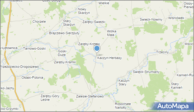 mapa Kaczyn-Herbasy, Kaczyn-Herbasy na mapie Targeo