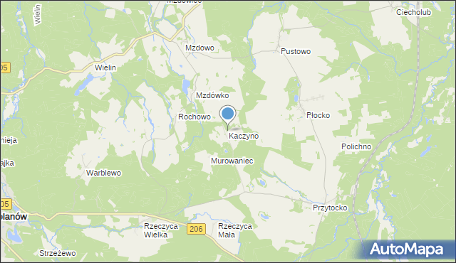 mapa Kaczyno, Kaczyno na mapie Targeo