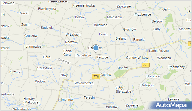 mapa Kadzice, Kadzice na mapie Targeo