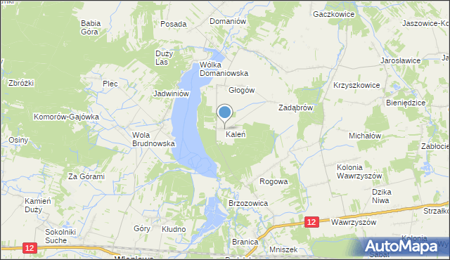 mapa Kaleń, Kaleń gmina Wieniawa na mapie Targeo