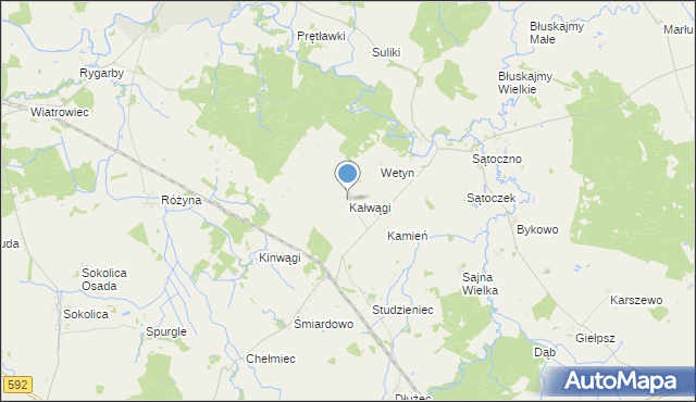 mapa Kałwągi, Kałwągi na mapie Targeo