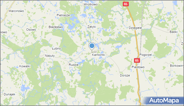 mapa Kamionki, Kamionki gmina Gołdap na mapie Targeo
