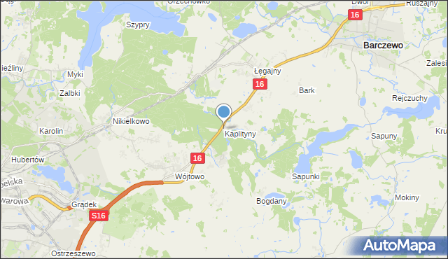 mapa Kaplityny, Kaplityny na mapie Targeo