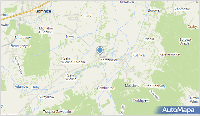 mapa Karczewice, Karczewice na mapie Targeo