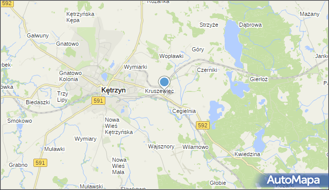 mapa Karolewo, Karolewo gmina Kętrzyn na mapie Targeo
