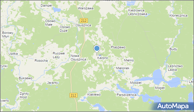 mapa Karpno, Karpno gmina Lipnica na mapie Targeo
